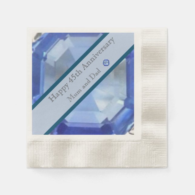 45th Wedding Anniversary  Serviette (Vorderseite)