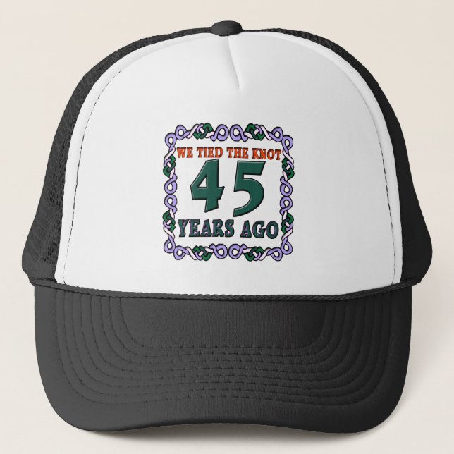 45thweddinganniversary truckerkappe (Vorderseite)