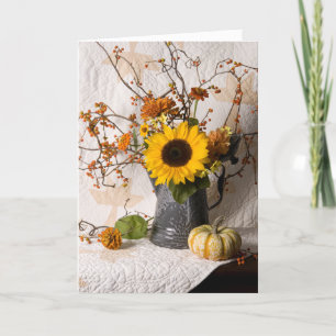 4663 Herbst-Blumenkarte Karte