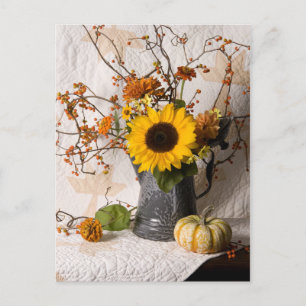4663 Herbst florale Postkarte