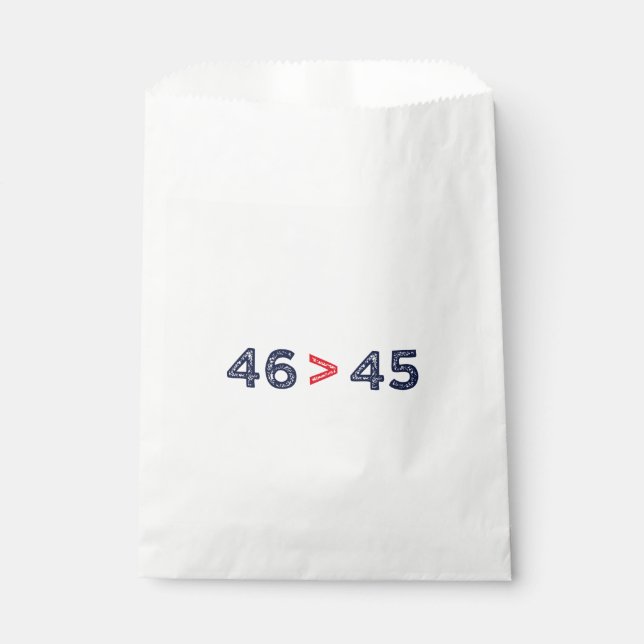 46 > 45 - Trump hat Biden gewonnen I Geschenktütchen (Vorderseite)