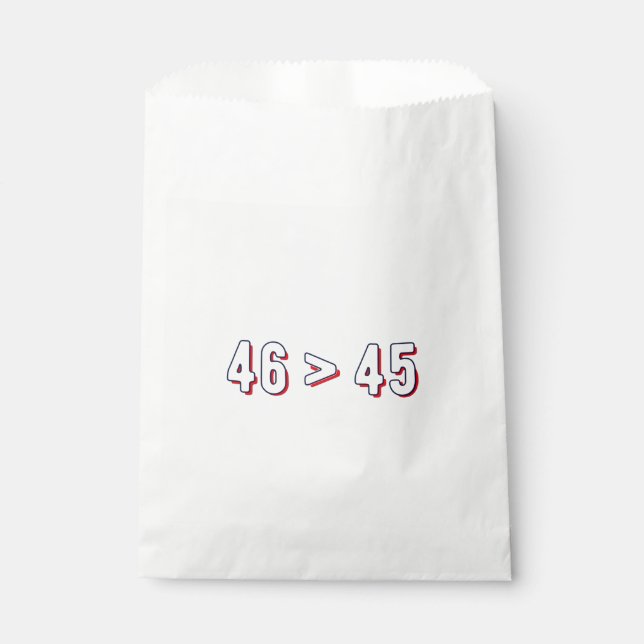 46 > 45 - Trump hat Biden gewonnen II Geschenktütchen (Vorderseite)