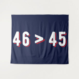 46 > 45 - Trump hat Biden gewonnen II Wandteppich