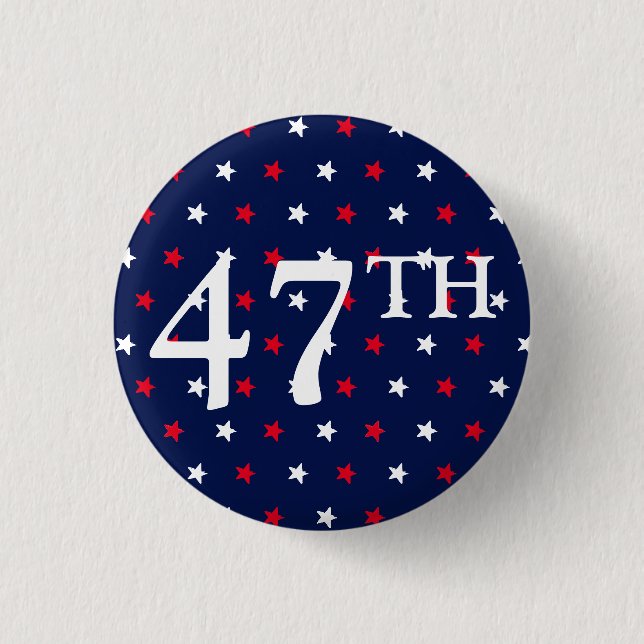 46 Biden Präsident rot-blaue Sterne patriotisch Button (Vorderseite)