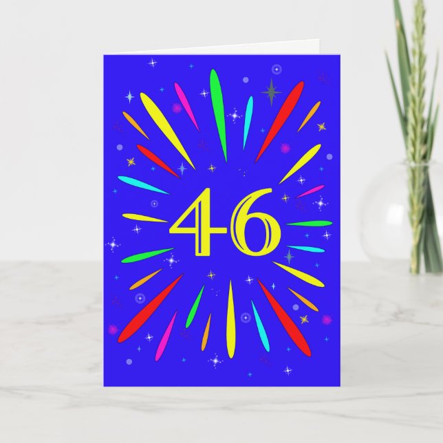 46. Birthday Explosion Card Karte (Vorderseite)