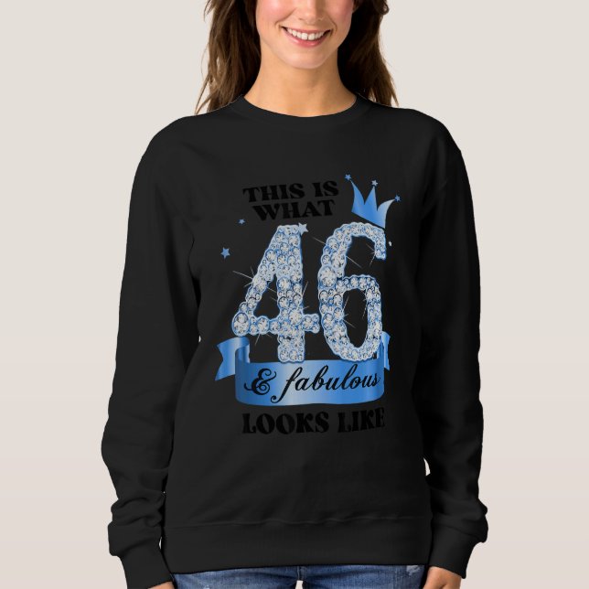 46 & Fabulous I Blue White Party Group Candid Phot Sweatshirt (Vorderseite)