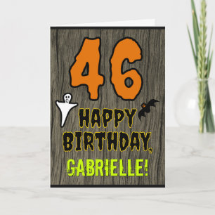 46. Geburtstag: Gruseliges Halloween-Thema, indivi Karte