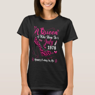 46. Geburtstag High Heel eine Königin wurde Gebore T-Shirt