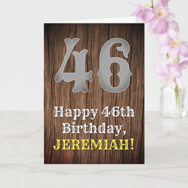 46. Geburtstag: Inspirierter Country Western Look, Karte (Orchidee)