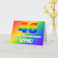 46. Geburtstag: mehrfarbiges Regenbogenmuster # 46