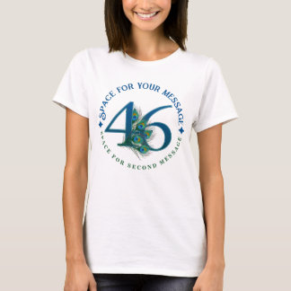 46. Geburtstag oder Jubiläum Pfauenfedern T-Shirt