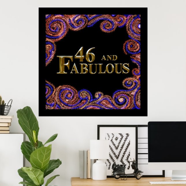 46. Geburtstag Poster (Heimbüro)