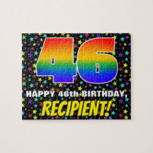 46. Geburtstag — Spaß, farbenfrohe Sternenweltenmu