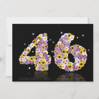 46. Geburtstagsfeier mit Blumenbriefen Einladung