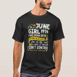 46. Geburtstagsfloral Girl Juni 1976 T-Shirt