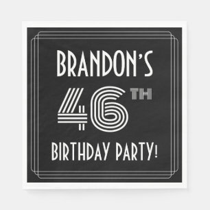 46. Geburtstagsparty: Art-Déco-Stil + Individuelle Serviette