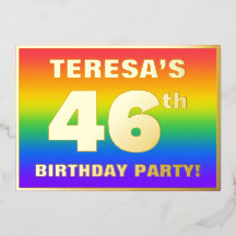 46. Geburtstagsparty: Spaß, farbenfrohe Regenbogen