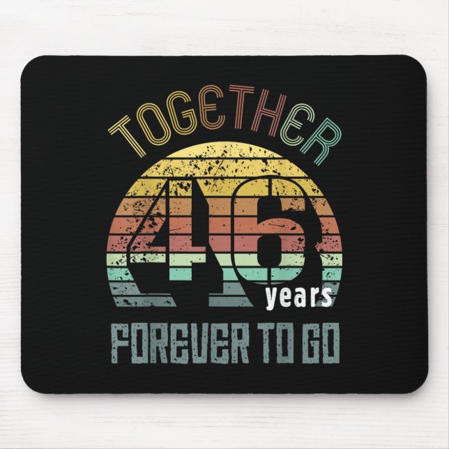 46. Hochzeitstag für Paare passend Mousepad (Vorne)