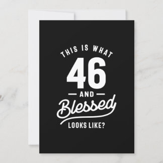 46 Jahre alt - 46. Geburtstag Funny Gift Einladung