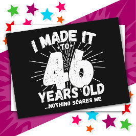 46 Jahre alt Sarcastic Meme Funny 46. Geburtstag Postkarte