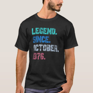 46 Jahre alte Legende seit Oktober 1976 46. Geburt T-Shirt