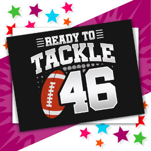 46 Jahre alte Tackle Football Party 46. Geburtstag Postkarte
