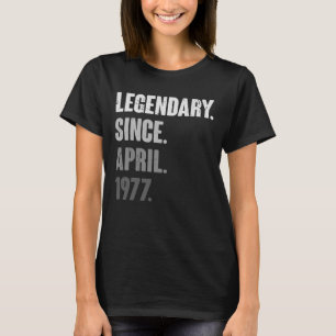 46 Jahre Vintag 1977 Geburtstag 46. April Deko T-Shirt