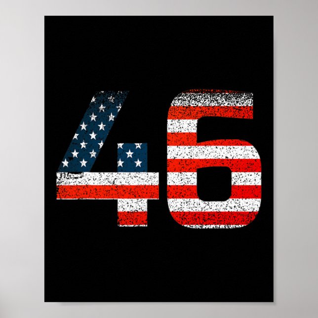 46 Joe Biden 46. Präsident 2020 Amerikanische Flag Poster (Vorne)