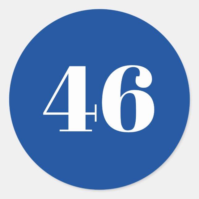 46 Moderne Taste für den blauen Präsidenten Runder Aufkleber (Vorderseite)