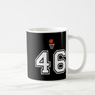 46 Number Basketball Style Vintag White Premium Kaffeetasse