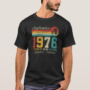 46. September Vintag 1976 46. Geburtstag T-Shirt