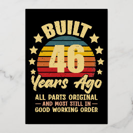 46 Years Ago All Parts Original 46th Birthday Folieneinladung