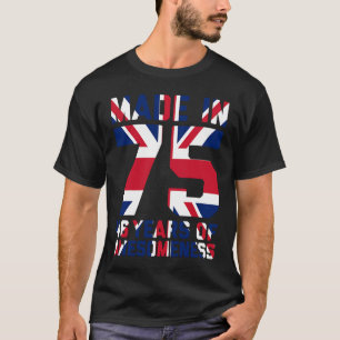 46th Birthday British   Men Women 46 Year Old 1975 T-Shirt