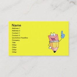 4766 PAPY CARTOON SCHOOL PENCIL VISITENKARTE