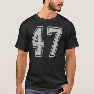 47 Custom Jersey Gray T-Shirt