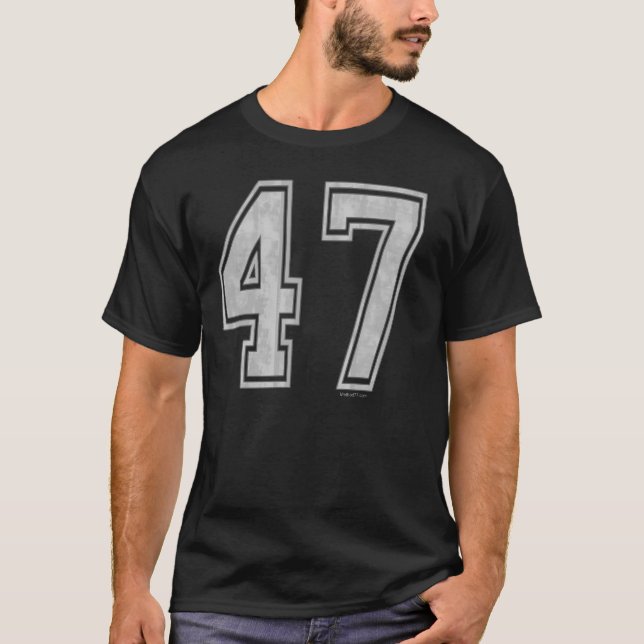 47 Custom Jersey Gray T-Shirt (Vorderseite)