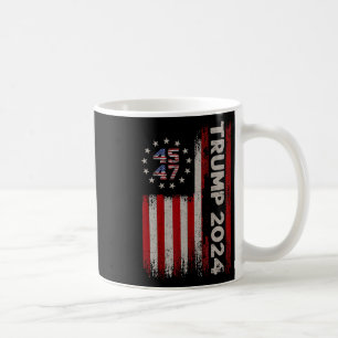 47 Donald Trump 2024: Amerikanische Fahne 2024 Wah Kaffeetasse