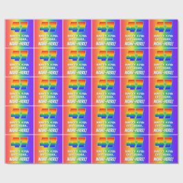 47. Geburtstag: Farbenfroh, Fun Rainbow Pattern #  Geschenkpapier