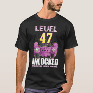47. Geburtstag Gamer Boys Girls 47 Jahre alt Stufe T-Shirt