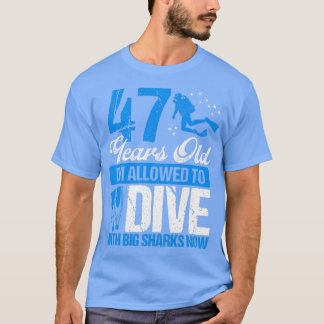 47 Geburtstag Scuba Diving Scuba Diver 47 Jahre al T-Shirt