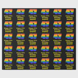 47. Geburtstag: Spaß, farbenfroher Regenbogen Insp Geschenkpapier