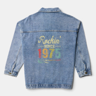 47. Geburtstag Vintage Gitarre Rockt Seit 1975 Gu Jeansjacke