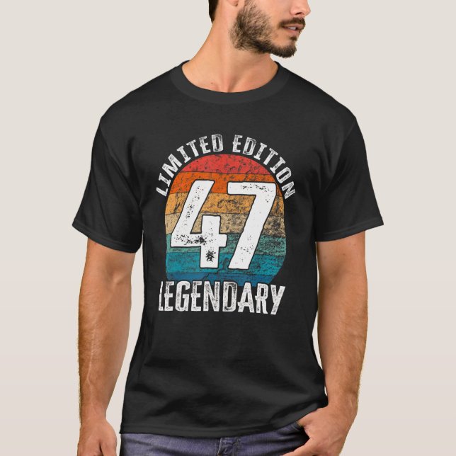 47. Geburtstag Vintager Legendarientag T-Shirt (Vorderseite)