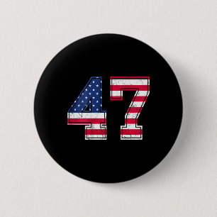 47 Geburtstags-Shirt Usa-Flagge Sportsteam-Jersey  Button