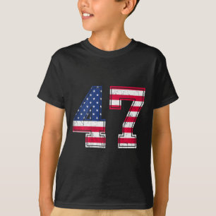 47 Geburtstags-Shirt Usa Flagge Sportsteam Jersey T-Shirt