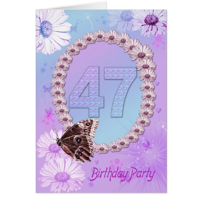 47. Geburtstagsfeier Einladung (Vorne)