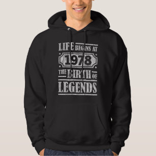 47 Jahre alt 1978 Geburt der Legende 47. Geburtsta Hoodie