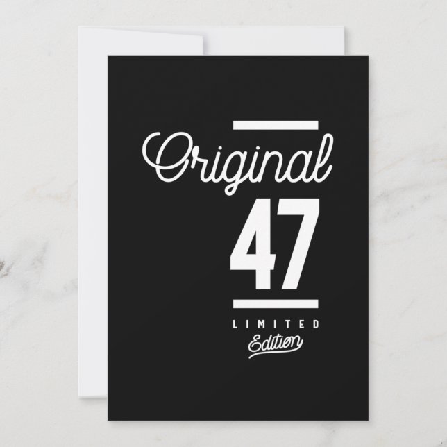 47 Jahre alt - 47. Geburtstag Funny Gift Dankeskarte (Vorderseite)