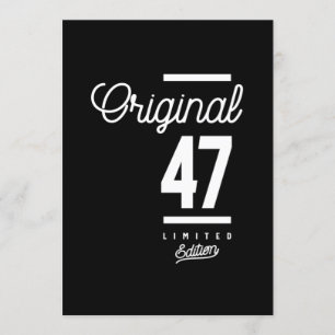 47 Jahre alt - 47. Geburtstag Funny Gift Einladung