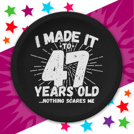 47 Jahre alt Sarcastic Meme Funny 47. Geburtstag Pappteller
